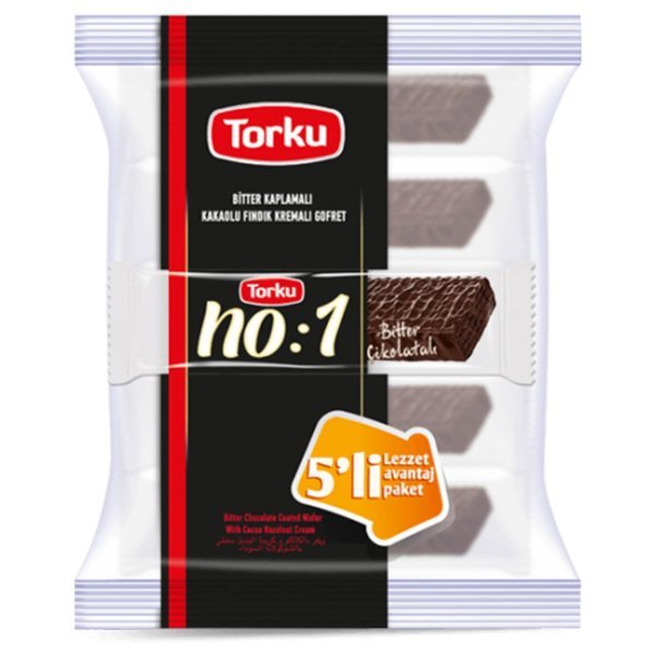 Torku No:1 Bitter Çikolatalı Gofret 35 gr x 5 Adet