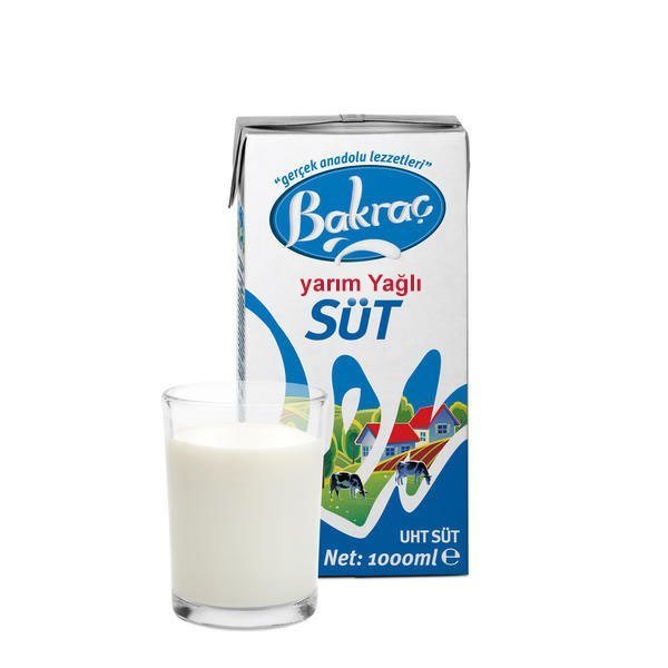 Bakraç Yarım Yağlı Süt 1 lt
