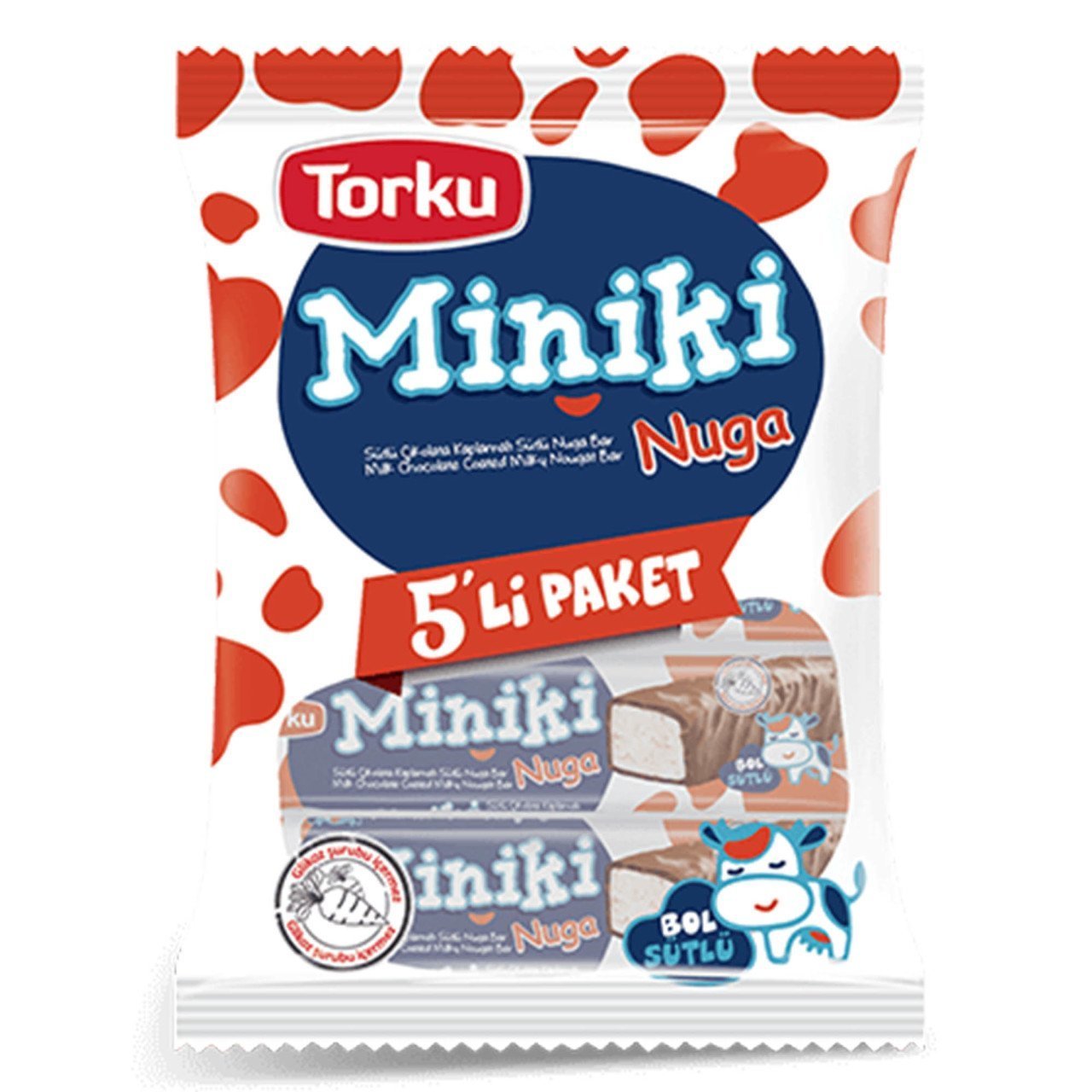 Torku Miniki Nuga Bar Çikolata 25 gr x 5 Adet
