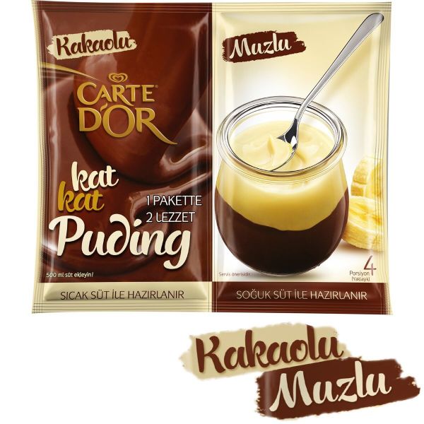 Carte D'dor Kat Kat Puding Çikolatalı ve Kahveli 107 gr