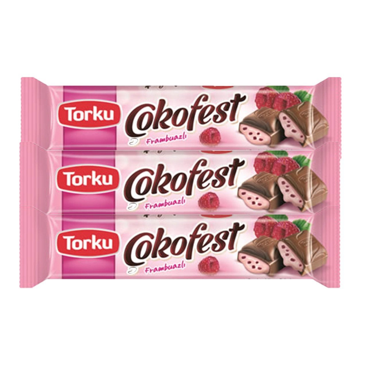 Torku Çokofest Frambuazlı Çikolatalı 34 gr x 3 Adet