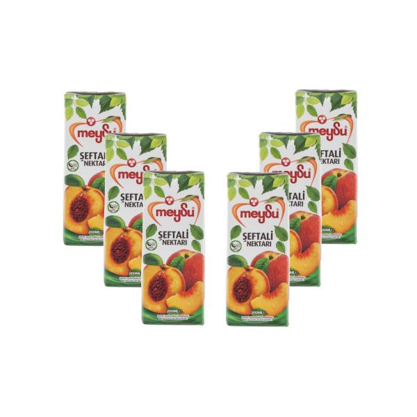 Meysu Şeftali Nektarı 200 ml x 6 Adet