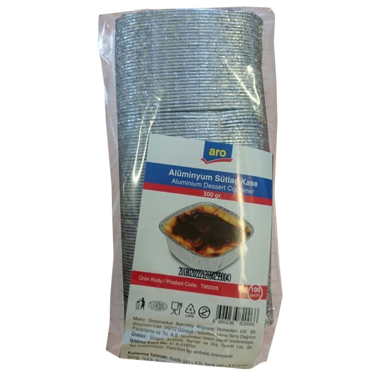 Aro Alüminyum Sütlaç Kase 300 gr 100 Adet