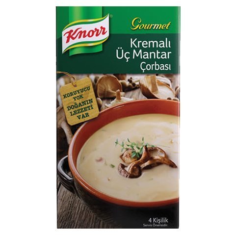 Knorr Gourmet Kremalı Üç Mantar Sıvı Çorbası 1 lt