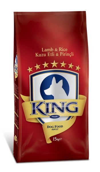 King Plus Kuzu Etli & Pirinçli Köpek Maması 15 kg