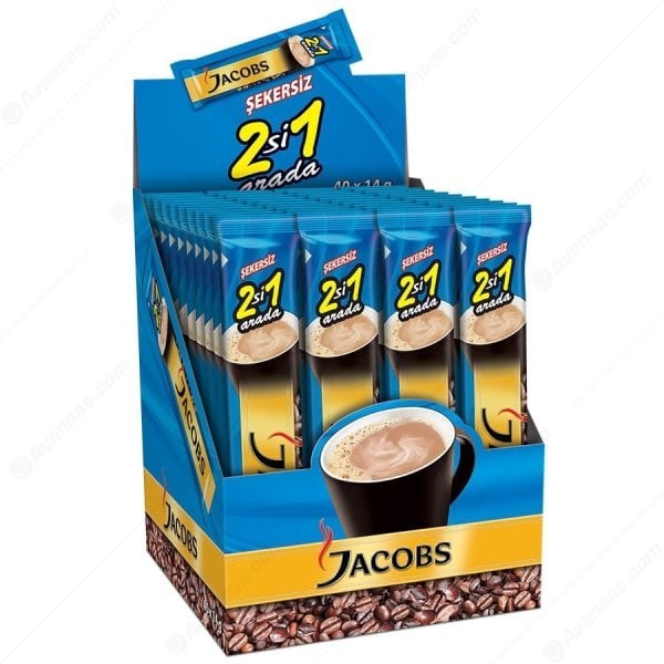 Jacobs Original 2 si 1 Arada Şekersiz 14 gr x 40 Adet