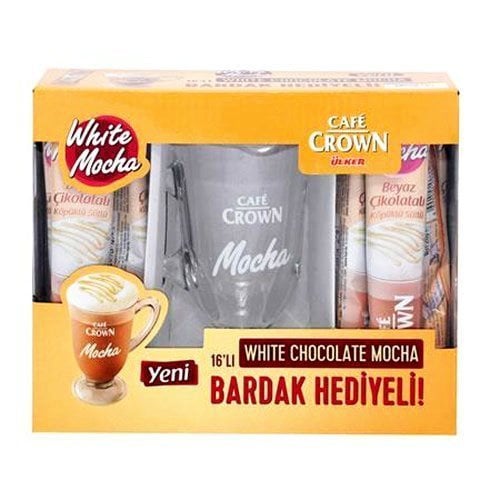 Ülker Cafe Crown Mocha Beyaz Çikolatalı 16 Adet Bardak Hediye