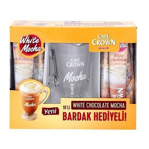 Ülker Cafe Crown Mocha Beyaz Çikolatalı 16 Adet Bardak Hediye