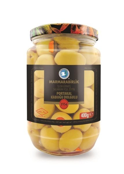 Marmarabirlik 3XL Salamura Portakal Dolgululu Cam Zeytin 400 gr