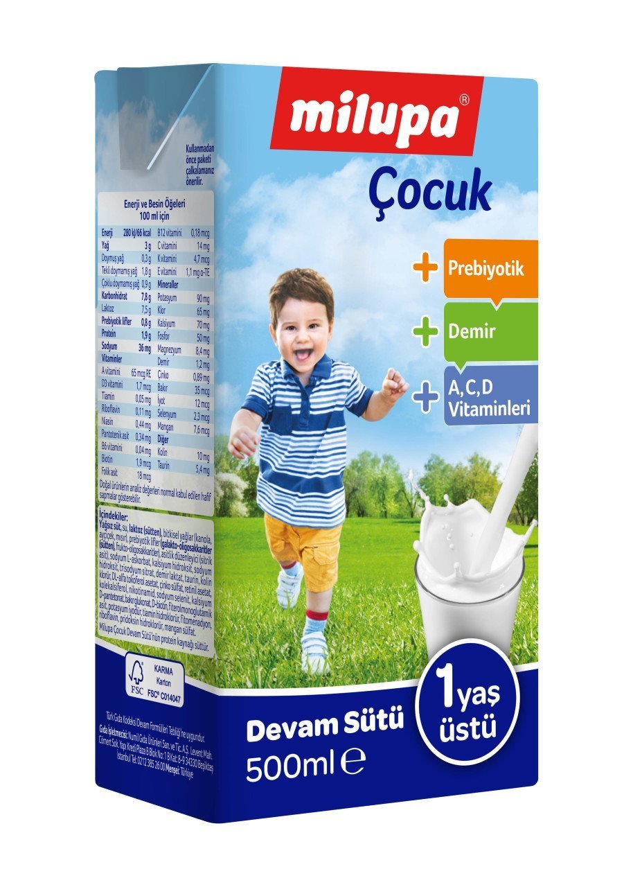 Milupa Çocuk Tetra Sıvı Devam Sütü 500 ml