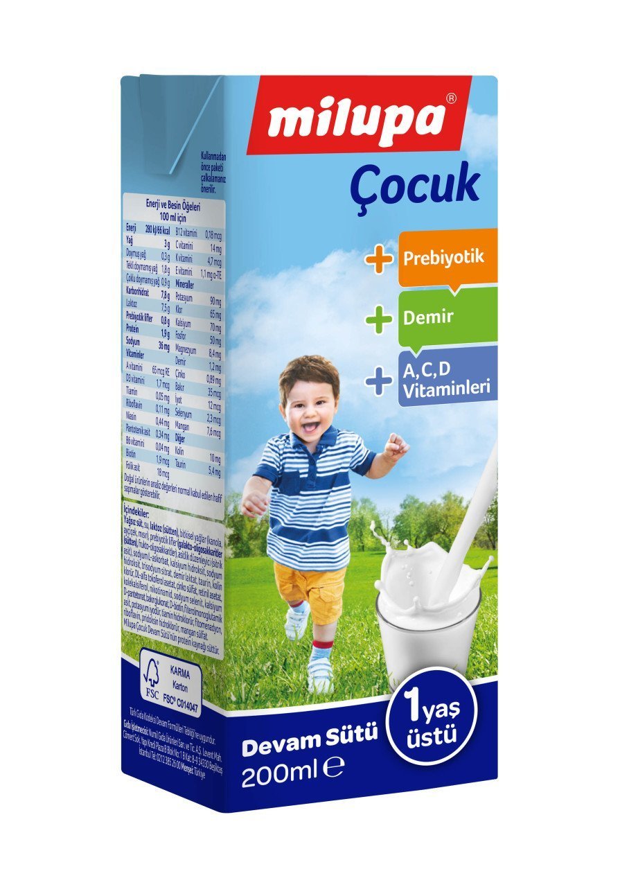 Milupa Çocuk Tetra Sıvı Devam Sütü 200 ml
