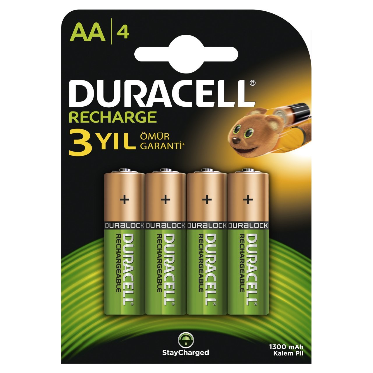 Duracell Şarj Edilebilir AA Kalem Pil 1300 mAh 4 Adet