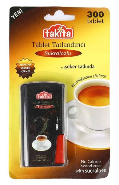 Takita Stevia Tablet Doğal Tatlandırıcı Sukralozlu 300 Tablet 18 gr