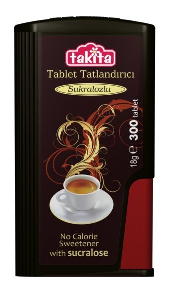 Takita Stevia Tablet Doğal Tatlandırıcı Sukralozlu 300 Tablet 18 gr