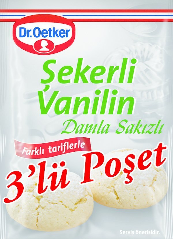 Dr.Oetker Şekerli Vanilin Damla Sakızlı 3 Adet