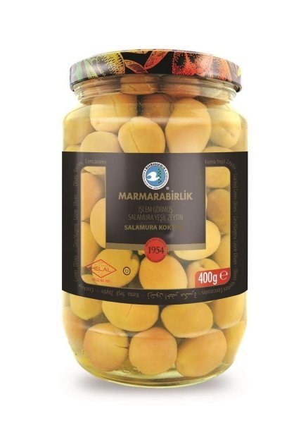 Marmarabirlik 4XL İşlem Görmüş Yeşil Zeytin Kokteyl 400 gr