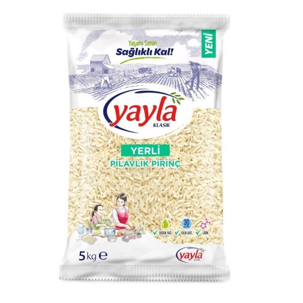 Yayla Klasik Pilavlık Yerli Pirinç 5 kg
