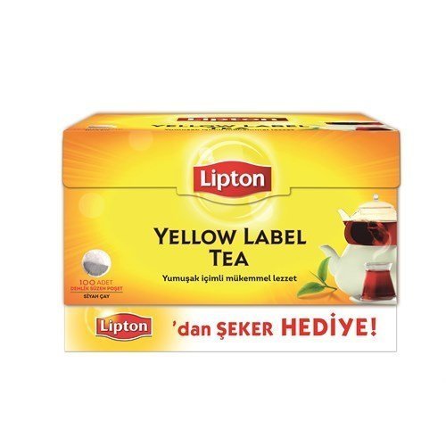 Lipton Yellow Label Tea Demlik Süzen Poşet 100 Adet + Şeker Hediyeli