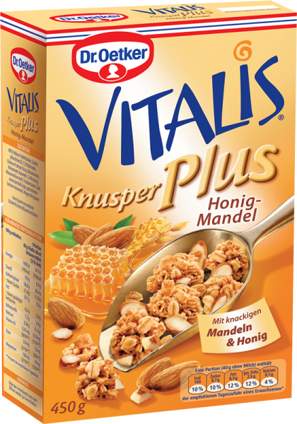 Dr.Oetker Vitalis Bal Bademli Çıtır Müsli 450 gr