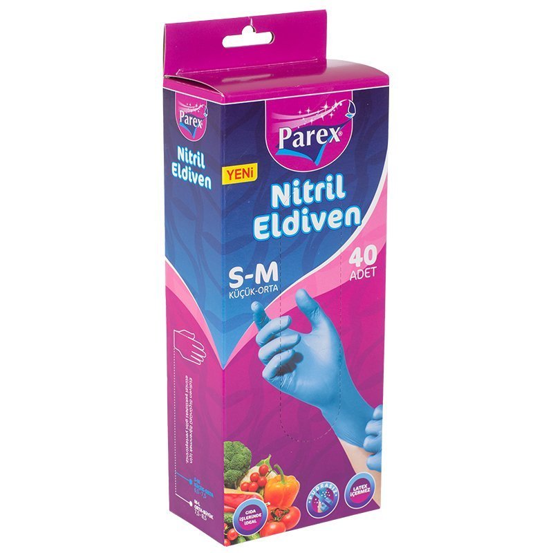 Parex Nitril Eldiven S - M 40 Adet
