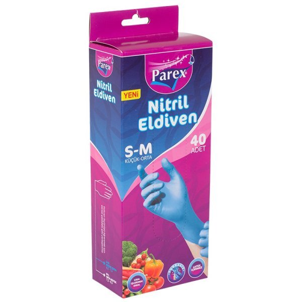 Parex Nitril Eldiven S - M 40 Adet