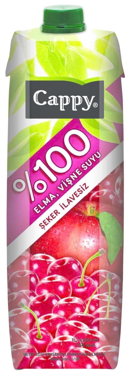 Cappy %100 Elma & Vişne Suyu 1 lt