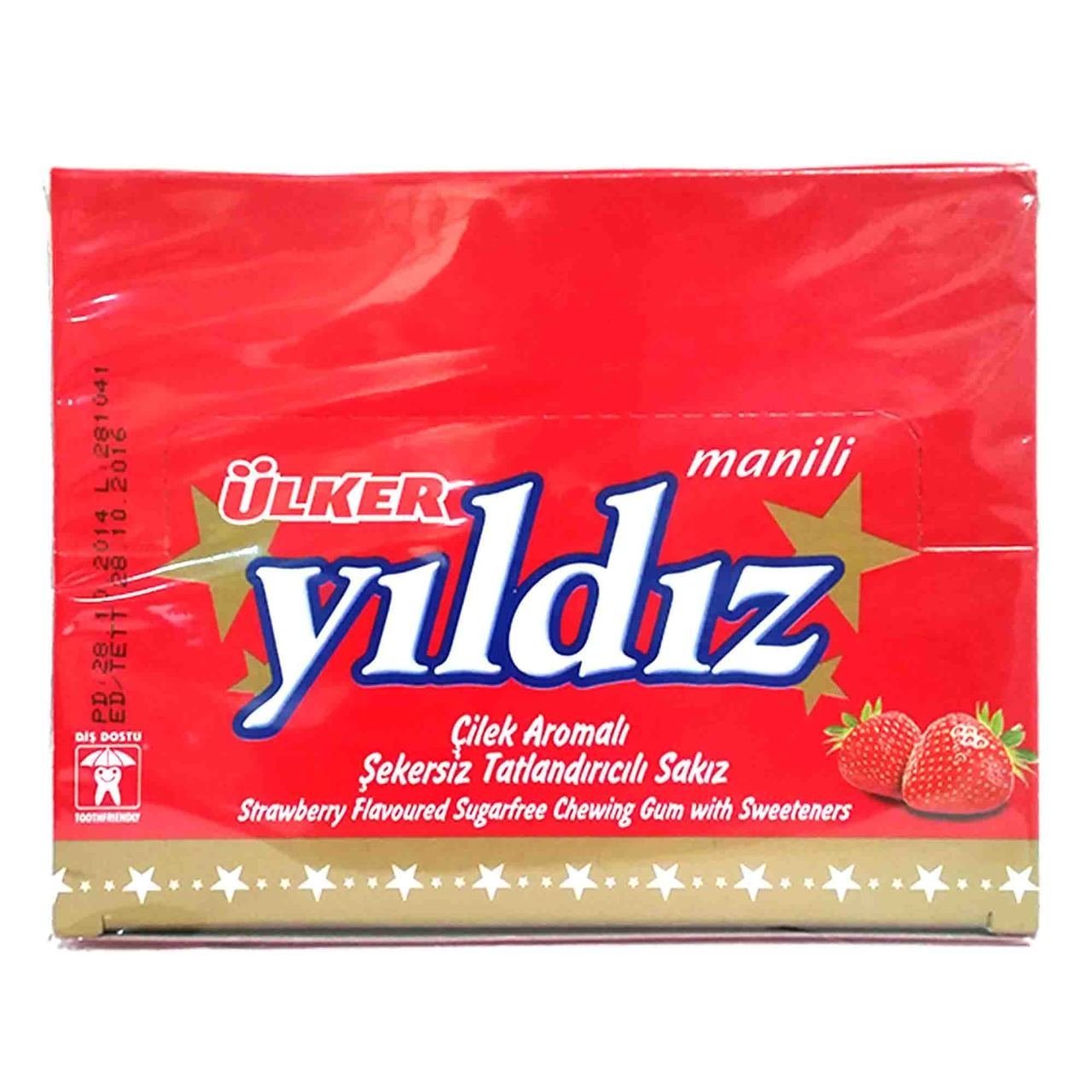 Ülker Yıldız Çilek Arommalı Şekersiz Tatlandırıcılı Sakız 100 Adet