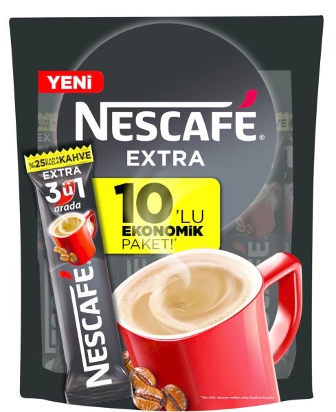 Nescafe Extra 3 ü 1 Arada Ekonomik Paket 10 Adet