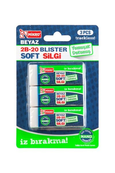 Mikro 2B-20 Blister Soft Silgi 3 Adet