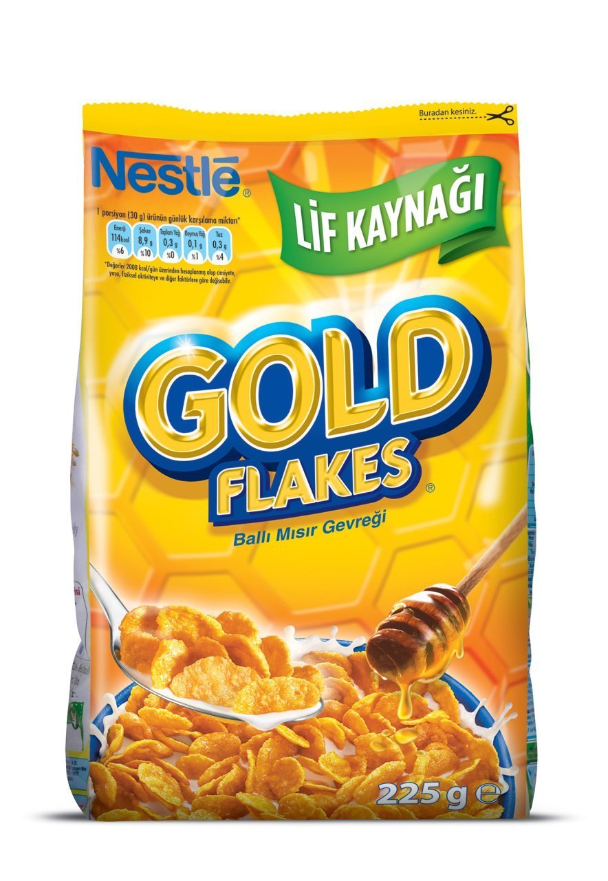 Nestle Gold Flakes Mallı Mısır Gevreği 225 gr