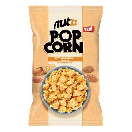 Nutzz Popcorn Acı Yer Fıstığı & Badem 45 gr