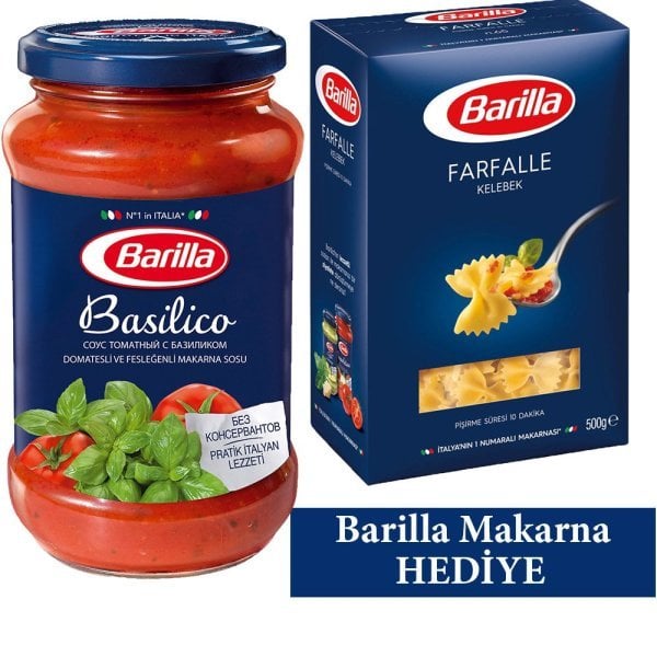 Barilla Basilico Sos 400 gr Makarna Hediyeli
