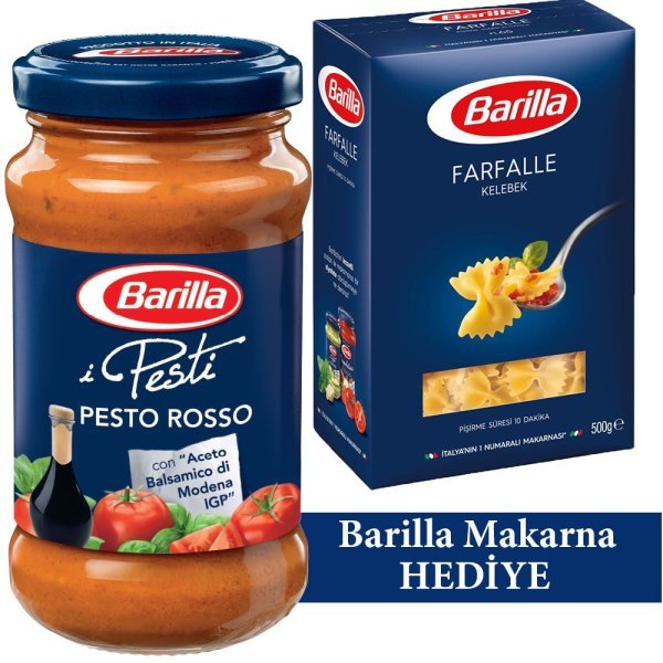 Barilla Pesto Rosso Makarna Sosu 200 gr Makarna Hediyeli