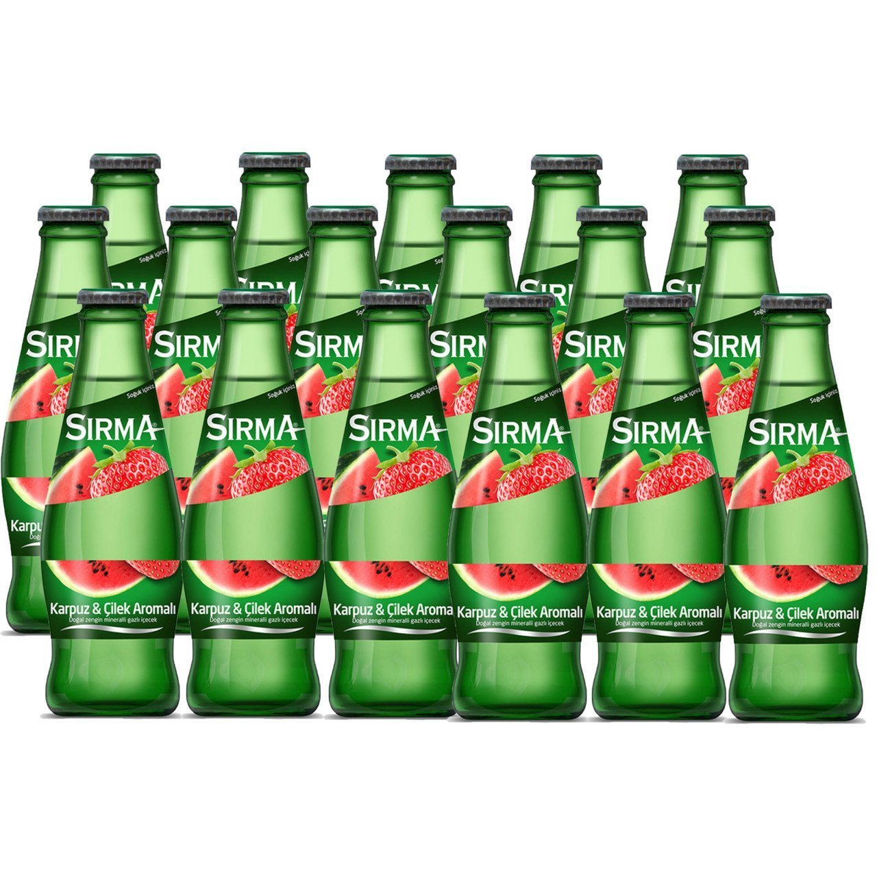 Sırma Karpuz & Çilek Gazlı İçecek 200 ml x 24 Adet