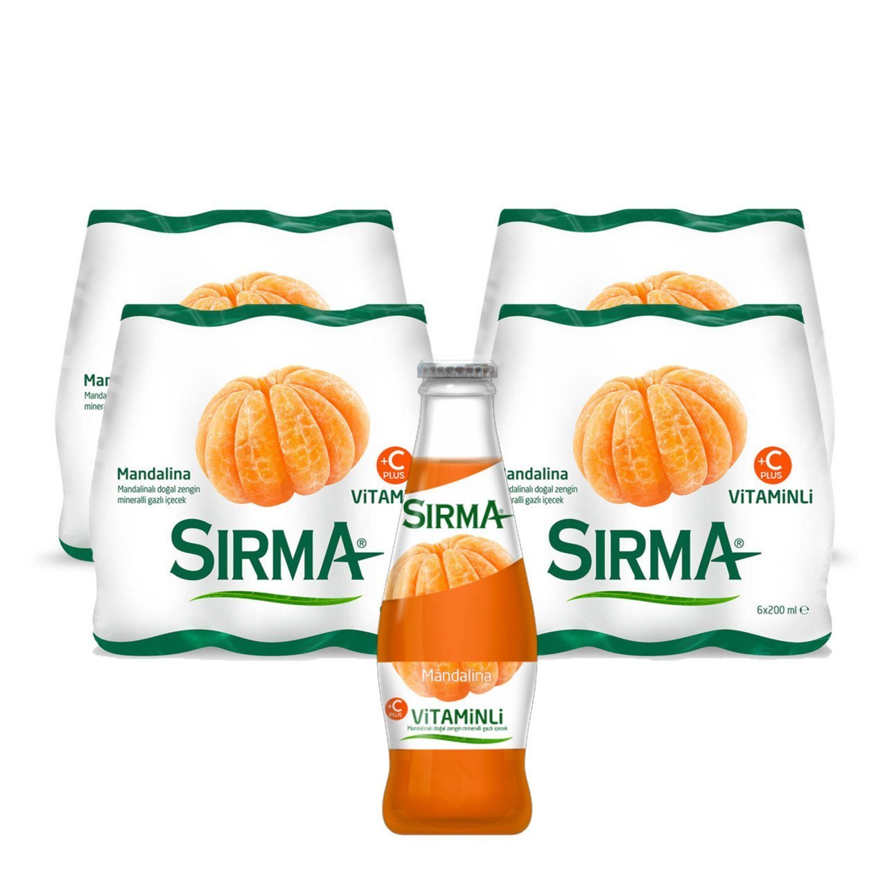 Sırma Mandalinalı Gazlı İçecek 200 ml x 24 Adet