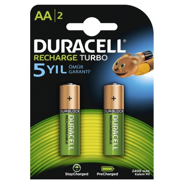 Duracell Şarj Edilebilir AA Kalem Pil 2400 mAh 2'li Paket