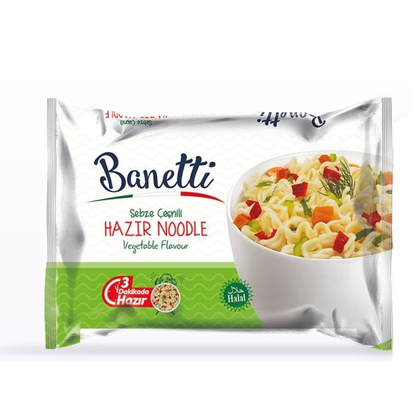 Banetti Hazır Noodle Sebze Çeşnili 75 gr
