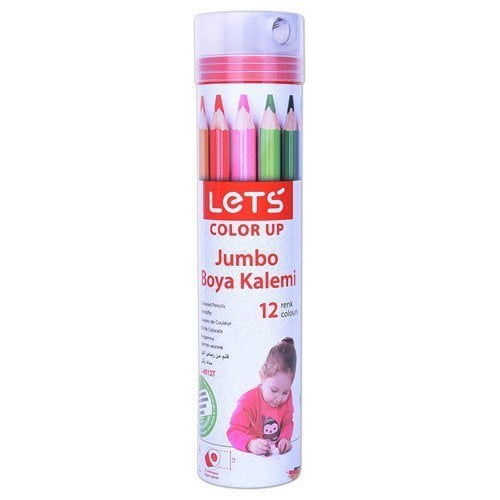 Lets 4012 Jumbo Kuru Boya Kalemi 12 Renk