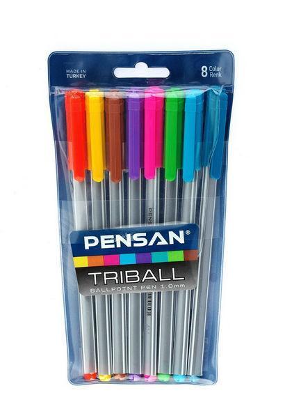 Pensan 1003 Triball 8 Renk Tükenmez Kalem