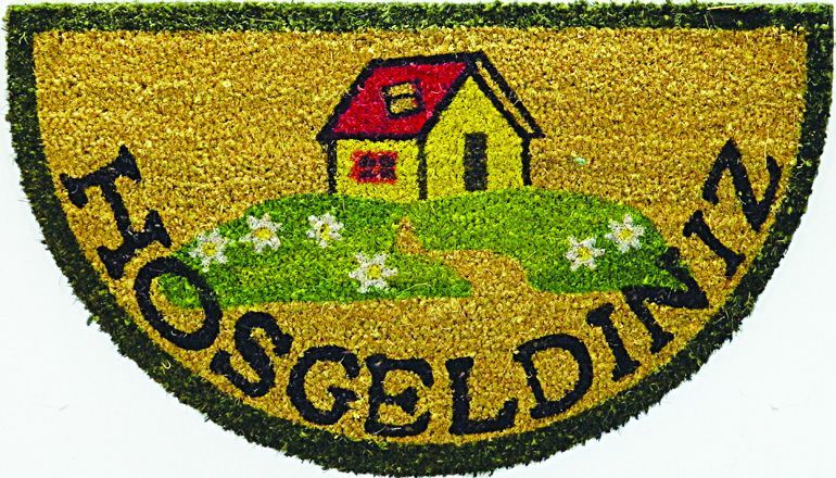 Sercan PVC Tabanlı Paspas 40 x 70 cm Hoşgeldiniz & Ev