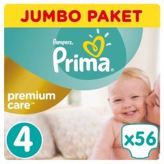 Prima Premium Care No:4 Maxi 56 Adet Mega Paket Bebek Bezi