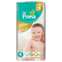 Prima Premium Care No:4 Maxi 56 Adet Mega Paket Bebek Bezi
