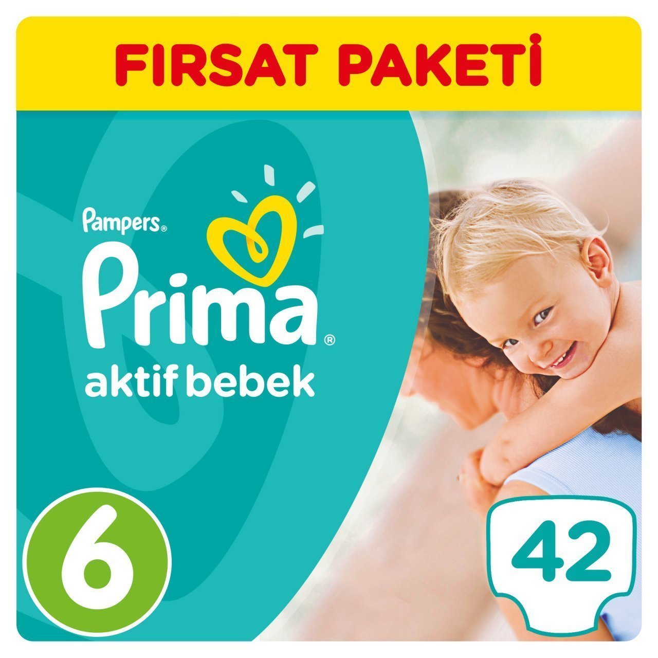 Prima Aktif Bebek Bezi Fırsat Paketi 6 Beden Ekstra Large 42 Adet