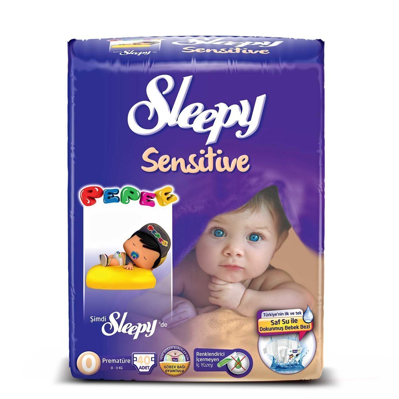 Sleepy Sensitive No:0 Prematüre 50 Adet Bebek Bezi
