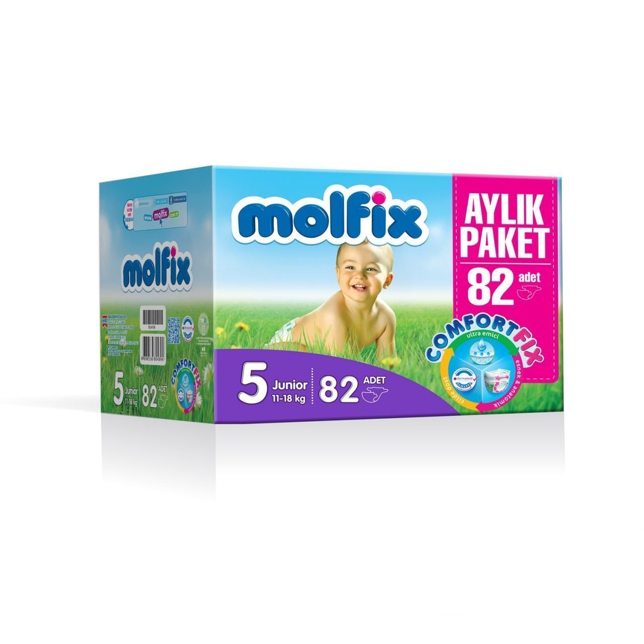 Molfix Comfort Fix No:5 Junior 82 Adet Aylık Paket Bebek Bezi