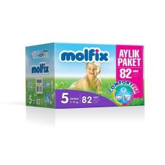 Molfix Comfort Fix No:5 Junior 82 Adet Aylık Paket Bebek Bezi