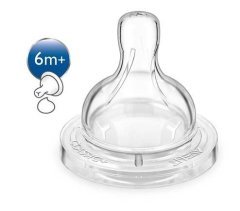 Philips Avent SCF636/24 Biberon Emziği Hızlı Akış Y Kesik 2 Adet 6 + Ay