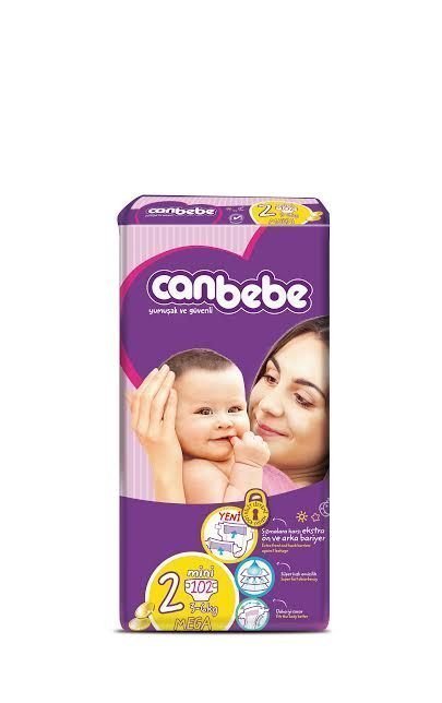 Canbebe Dev Mega Bebek Bezi Mini 3-6 kg No:2 102 Adet
