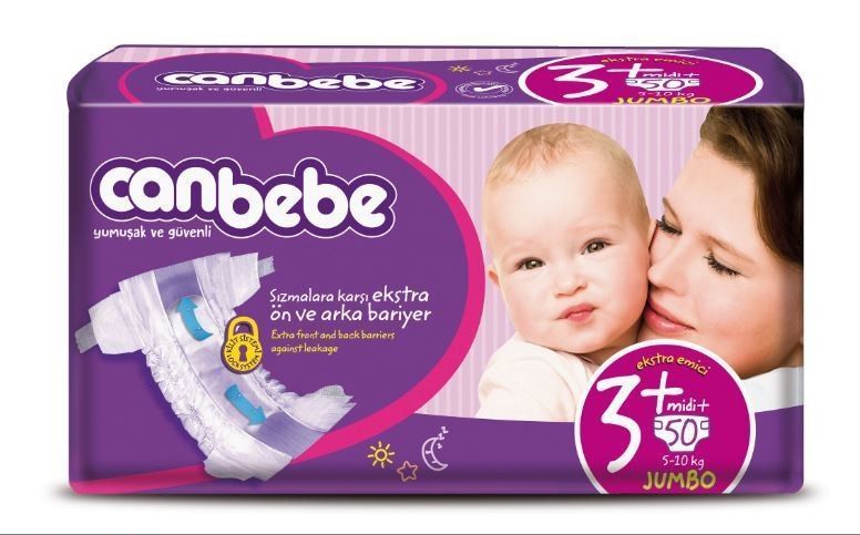 Canbebe Avantaj Paket Bebek Bezi Midi Plus No:3+ 5-10 kg 50 Adet