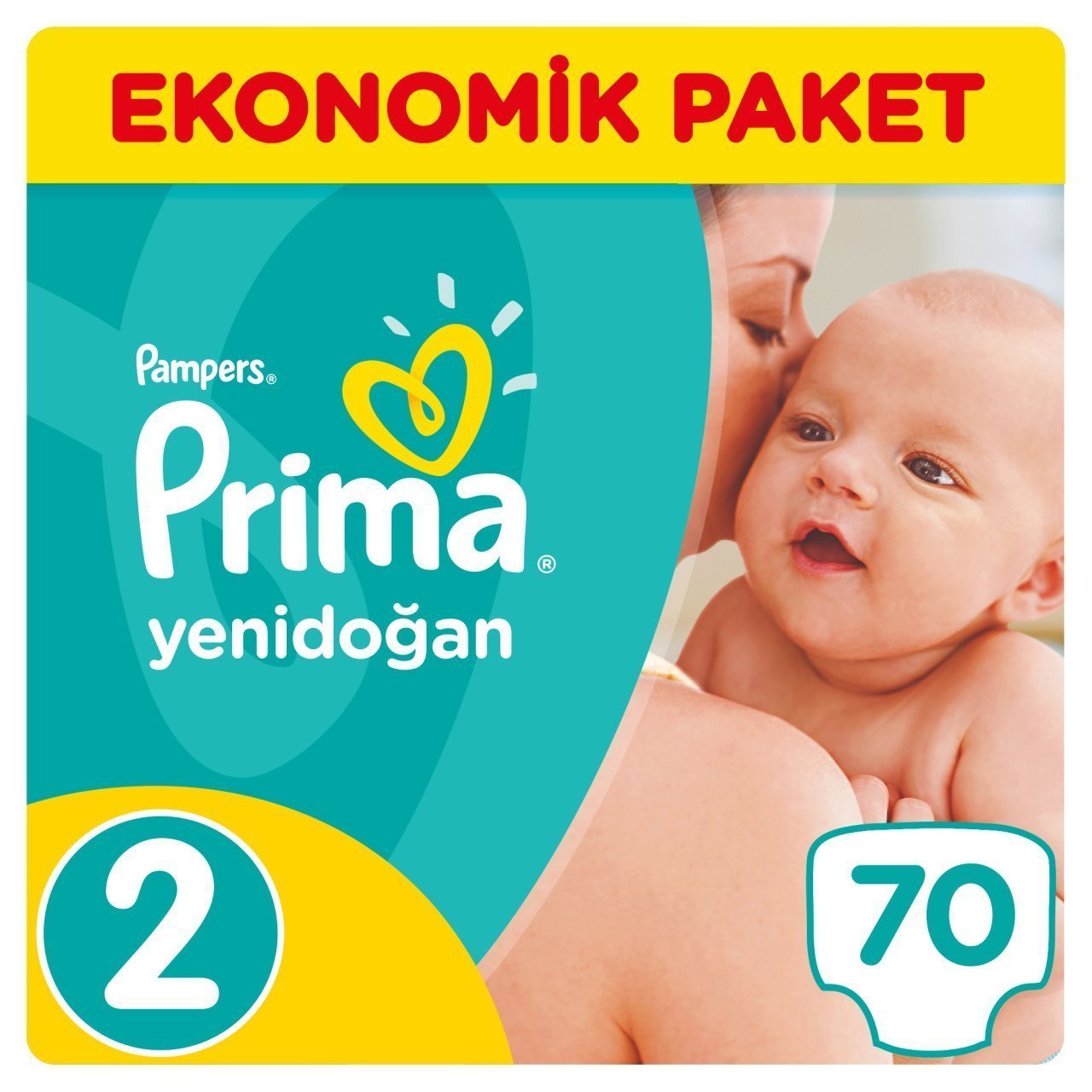 Prima Bebek Bezi Aktif Bebek Ekonomik Paketi 2 Beden 70 Adet